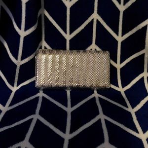 Gunne Sax Silver Clutch/Crossbody Purse